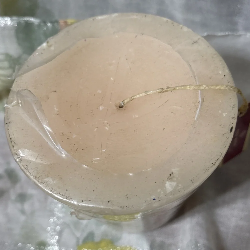 New Rose Water With‎ Lemon Grass Scented Pillar Candle 4